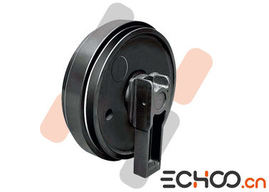 Hardness Rail Surface Front Idler Excavator / Idler Pulley Wheel Maintain Track Tension