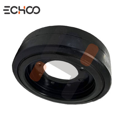 High-Quality Road Machinery Rubber Roller Wheel Solid Tire Wheel for Pavers
